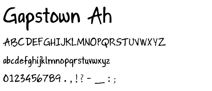 Gapstown AH font